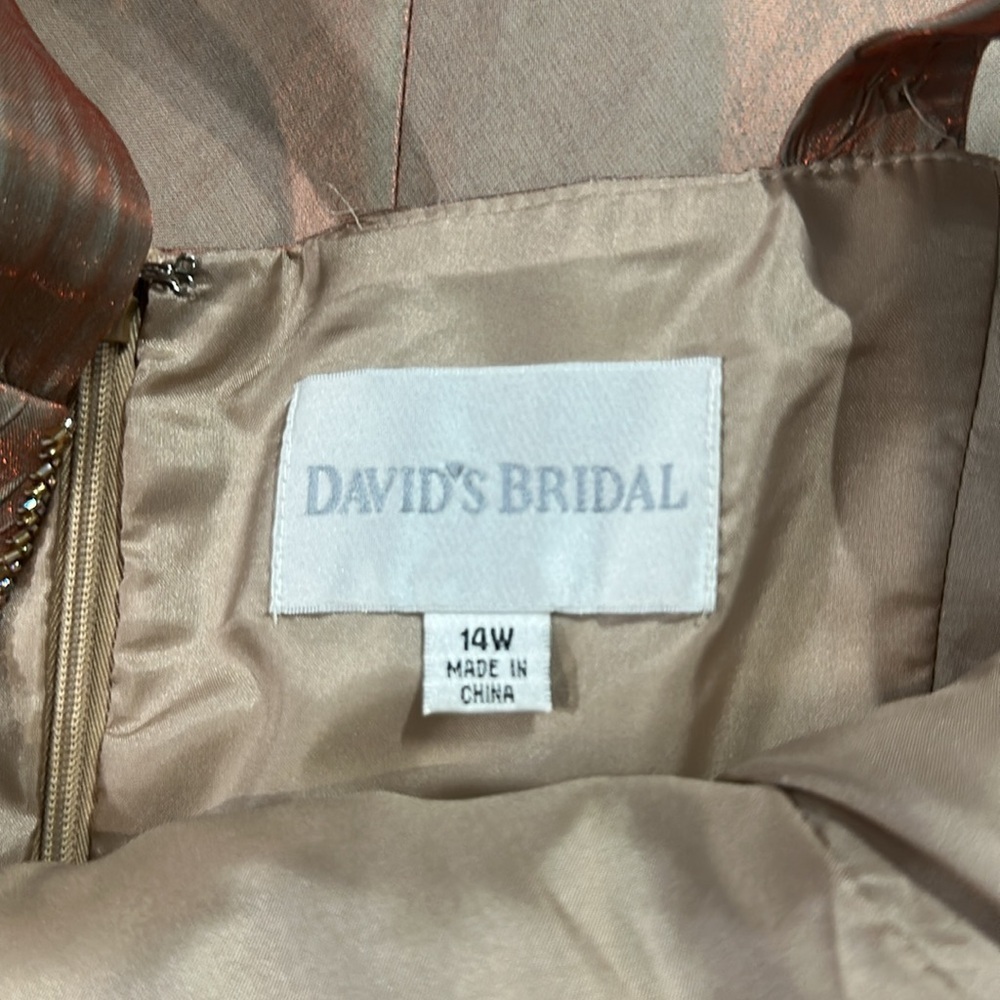 NWT David’s bridal Amber mother of the bride dress size 14 W - Picture 13 of 16